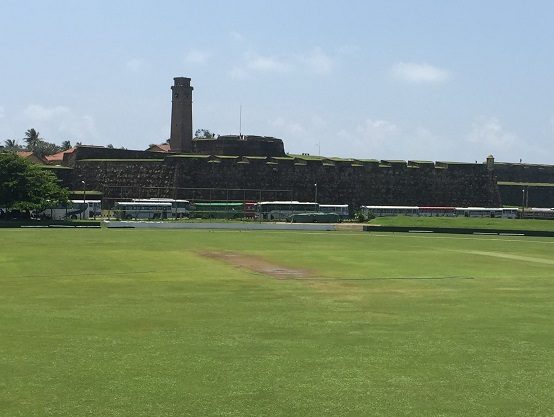 The ground at Galle with the fort behind